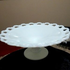 Vintage Anchor Hocking 11" Milk Glass